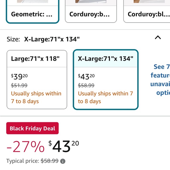 2 couch covers washed but never used size XL and L - Picture 2 of 8